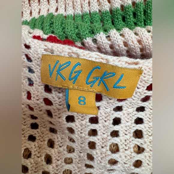 VRG GRL Verge Girl Work of Art Crochet Maxi Dress Multi size AU 8 US 4 Small - Picture 8 of 16